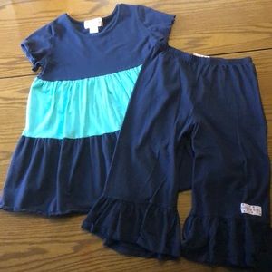 Girls Ruffle Girl Capri ruffle outfit size 12